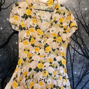 Kimchi Blue Floral Button up Romper